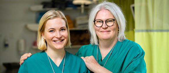 Isa Forssas ja Linda Kaarlela ovat sekä äiti että tytär, mutta myös työtovereita. 