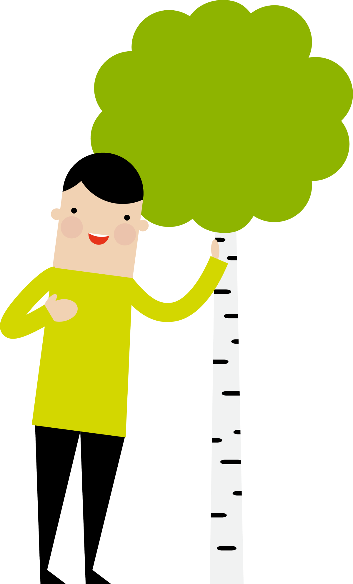 Terveyskylän Allergia- ja astmatalon hahmo.