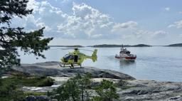 FinnHEMS pelastustehtävissä.